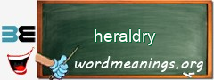 WordMeaning blackboard for heraldry